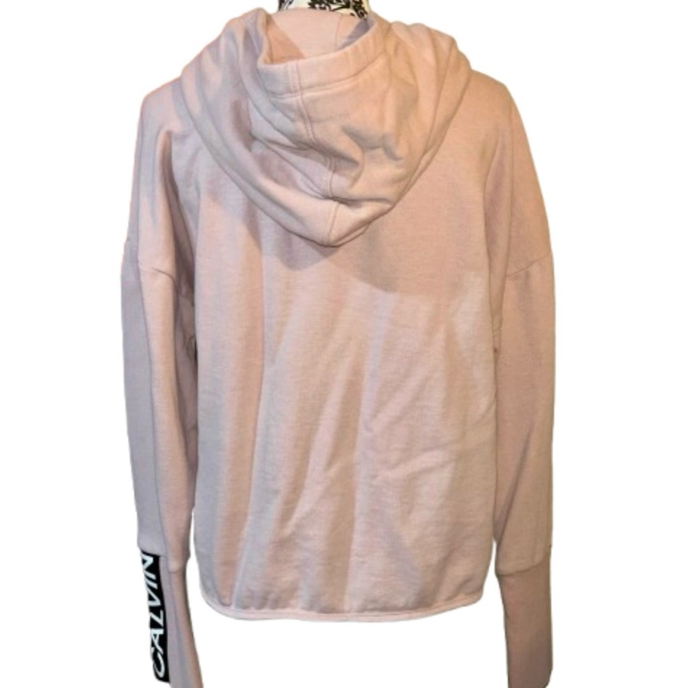 Calvin Klein Women’s Small Performance Light Mauve  Zip-Up Drop Shoulder Hoodie - Picture 11 of 16